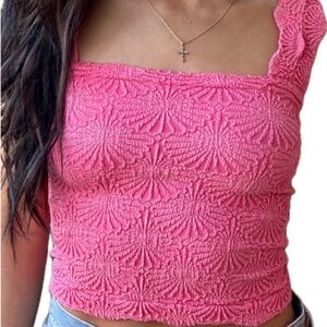 Pink Free People Flower Top